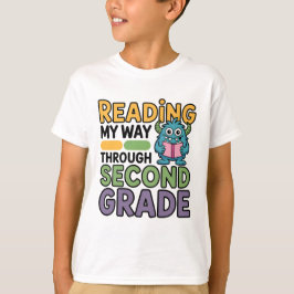 Camiseta Leyendo mi camino a través del monstruo de segundo