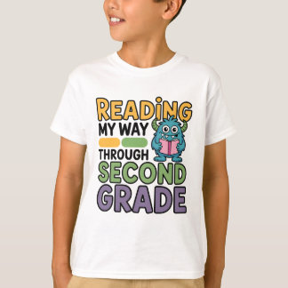 Camiseta Leyendo mi camino a través del monstruo de segundo