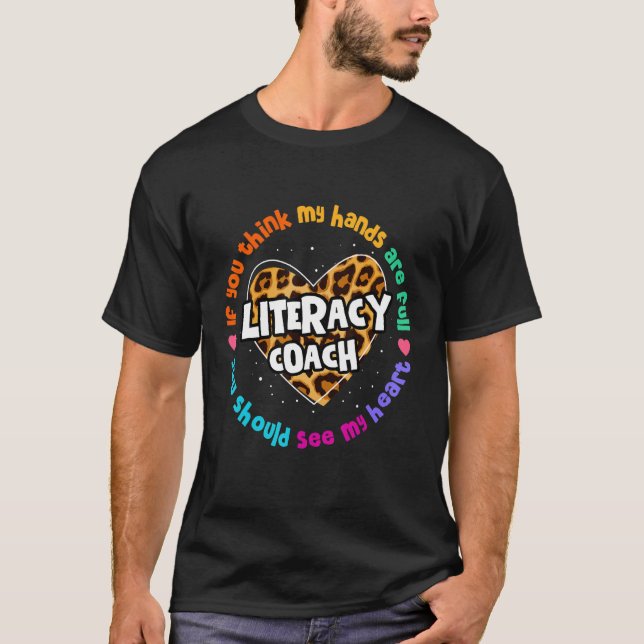 Camiseta Leyendo profesor Leopard, entrenador de literatura (Anverso)