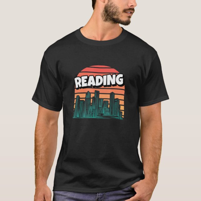 Camiseta Leyendo retro Reino Unido Vintage Inglaterra Viaja (Anverso)