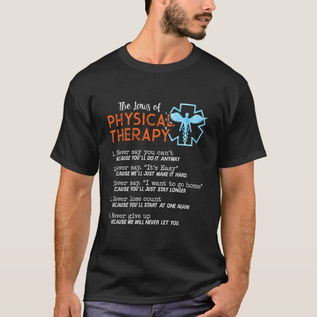 Camiseta Leyes De Regalo Terapéutico Físico De Terapia Físi (Anverso)