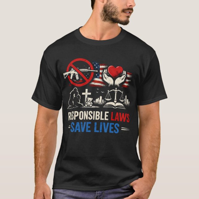 Camiseta Leyes Responsables Salvan Vidas (Anverso)
