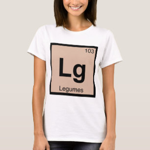 Camiseta Lg - Símbolo de tabla periódica de química de Legu