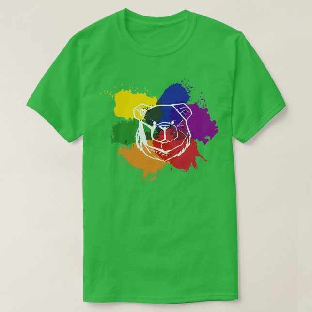 CAMISETA LGB DE ORGULLO DE OSO ROBUSTO (Diseño del anverso)