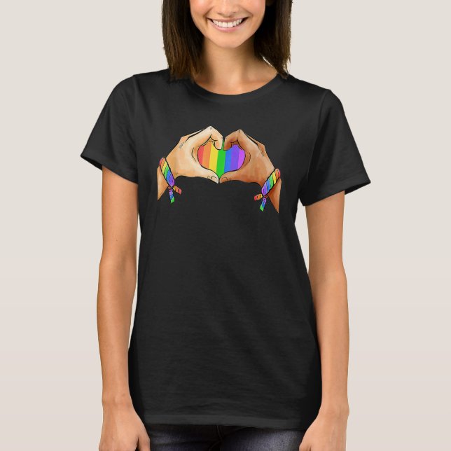 Camiseta Lgb Heart Gay Pride Lgbt Mes (Anverso)