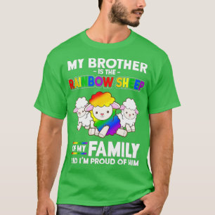 Camiseta LGB, mi hermano es una oveja arcoiris de la famili