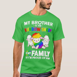 Camiseta LGB, mi hermano es una oveja arcoiris de la famili