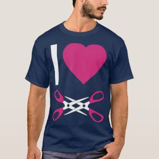 Camiseta LGB Orgullo Lesbiana I Love of Scissor Funny Gift