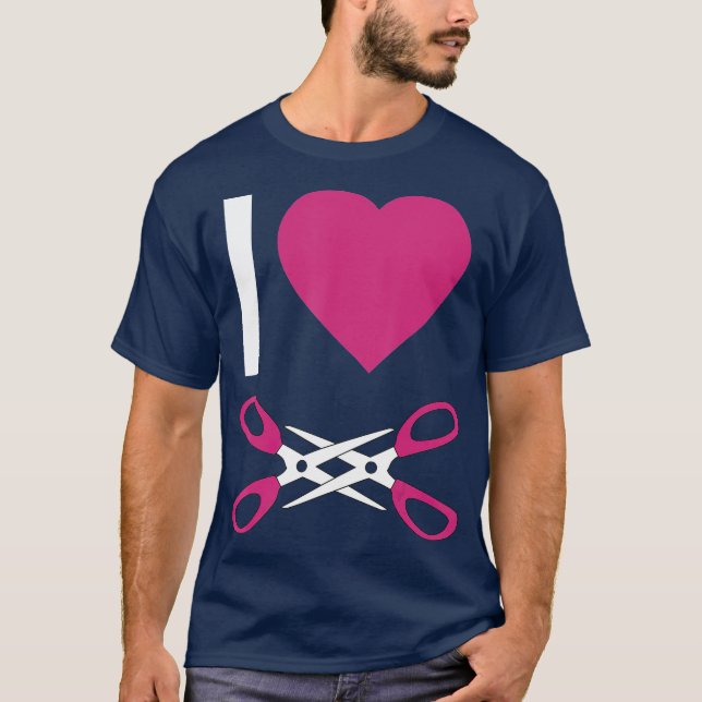 Camiseta LGB Orgullo Lesbiana I Love of Scissor Funny Gift (Anverso)