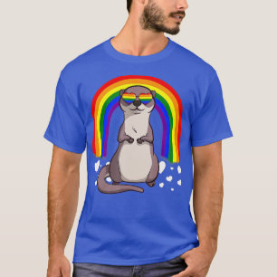 Camiseta LGB Otter Gay Prige Rainbow LGBQ lindo regalo