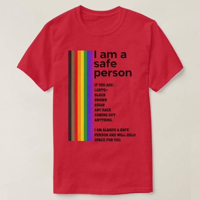 Camiseta LGB Soy Una Persona Segura Y Tendré Espacio Para T (Diseño del anverso)