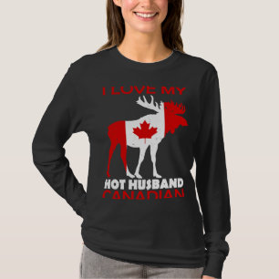 Camiseta LgBN I Love Husband Canadian Maple Leaf Animal Can