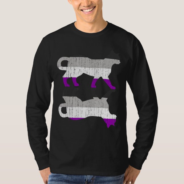 Camiseta Lgbt Ace Pride Asexualidad Bandera Mascota Gato An (Anverso)