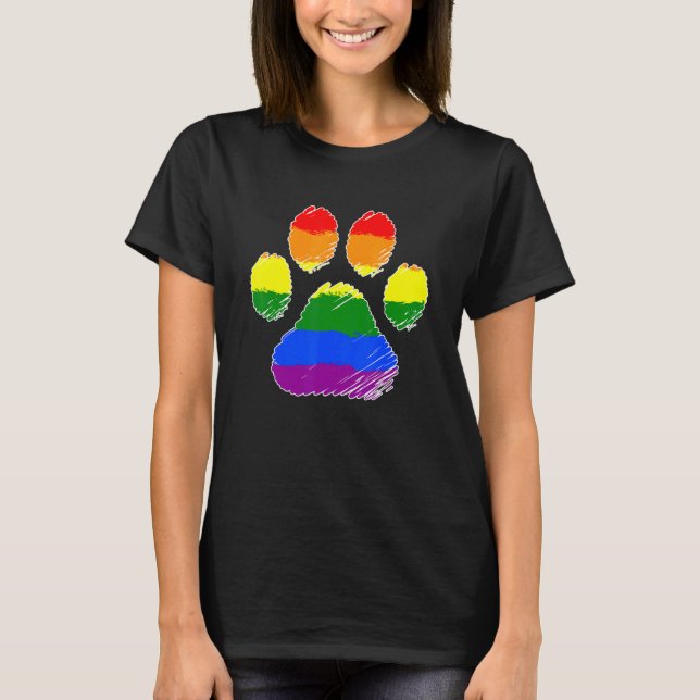 Camiseta Lgbt Aliados Furian Orgullo Faro Arcoiris Perro Pa (Anverso)