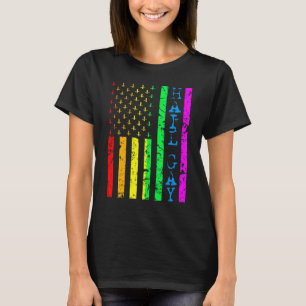 Camiseta Lgbt All Hail Gay Priam Flag Satanic