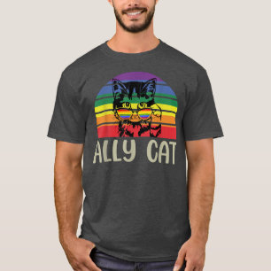 Camiseta LGBT Ally Cat Funny LGBTQ 