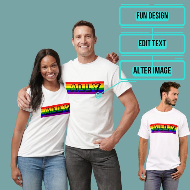 Camiseta LGBT Ally Mens (Please enjoy our LGBTQ+ ally shirt)