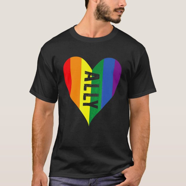 Camiseta Lgbt Ally Ordena La Paz Gay Lluvia Lesbiana Homose (Anverso)