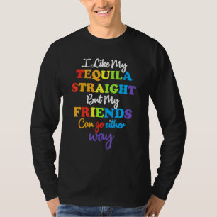 Camiseta Lgbt Ally Tequila Amigos Directos De Cualquier For