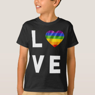 Camiseta Lgbt Ama El Arcoiris Corazón Lesbiana Gay Biual
