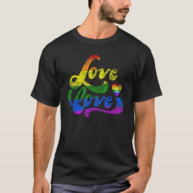 Camiseta Lgbt Apoya El Orgullo Arcoiris Amar A Lesbianas G (Anverso)