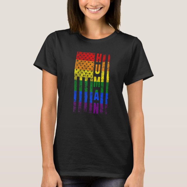 Camiseta Lgbt Arcoiris Lgbt Bandera Estadounidense Orgullo  (Anverso)