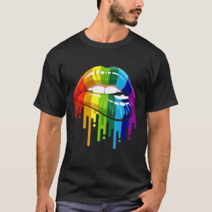 Camiseta Lgbt Arcoiris Lip Gay Pride Lgbt Para Hombres Muje
