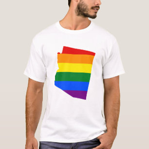 Camiseta LGBT Arizona, mapa de la bandera de los Estados Un