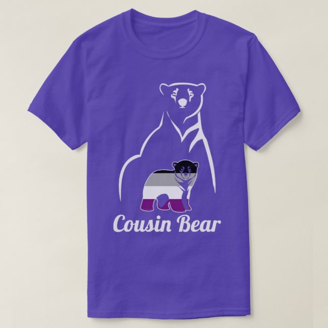 Camiseta LGBT Asexual Cousin Bear Ace Pride Flag (Diseño del anverso)