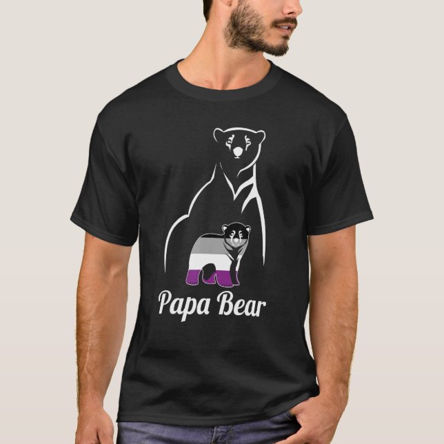 Camiseta Lgbt Asexual Papa Con La Bandera Del Orgullo De Ac (Anverso)