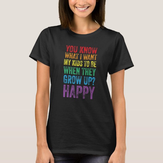 Camiseta LGBT Awareness Proud Parents Mom Dad Gay Pride Rai (Anverso)
