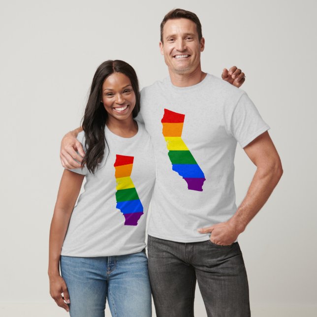 Camiseta LGBT California, Estados Unidos, mapa de la bander (Unisexo)