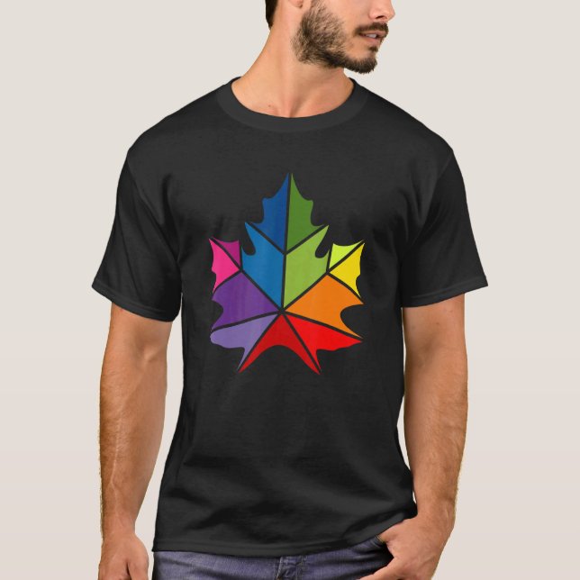 Camiseta Lgbt Canadá Hoja de arce roja Canadá Bandera Canad (Anverso)