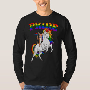 Camiseta Lgbt Chihuahua Perro Unicornio Orgullo Gay Rainbow