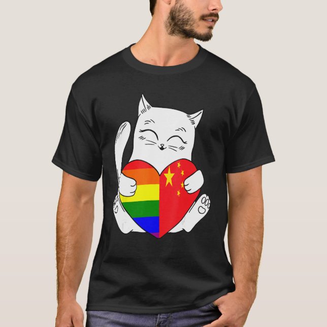Camiseta LGBT China Cat Ally Animal  Pride Supporter (Anverso)