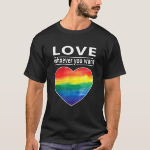 Camiseta Lgbt - Corazón arcoiris - Amar a quien quieras