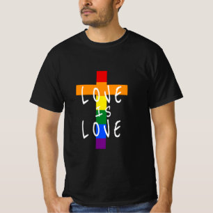 Camiseta LGBT cristiano gay - El orgullo cruza el de Dios