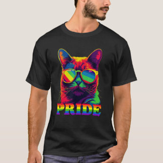 Camiseta LGBT Cute Ally Cat Gay Pride LGBTQ Rainbow Flag Pr