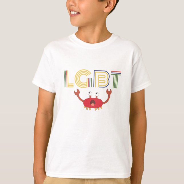Camiseta LGBT - Derechos humanos - Cangrejo blanco (Anverso)