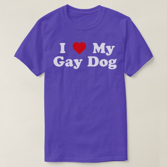 Camiseta LGBT divertida me encanta mi perro gay (Diseño del anverso)