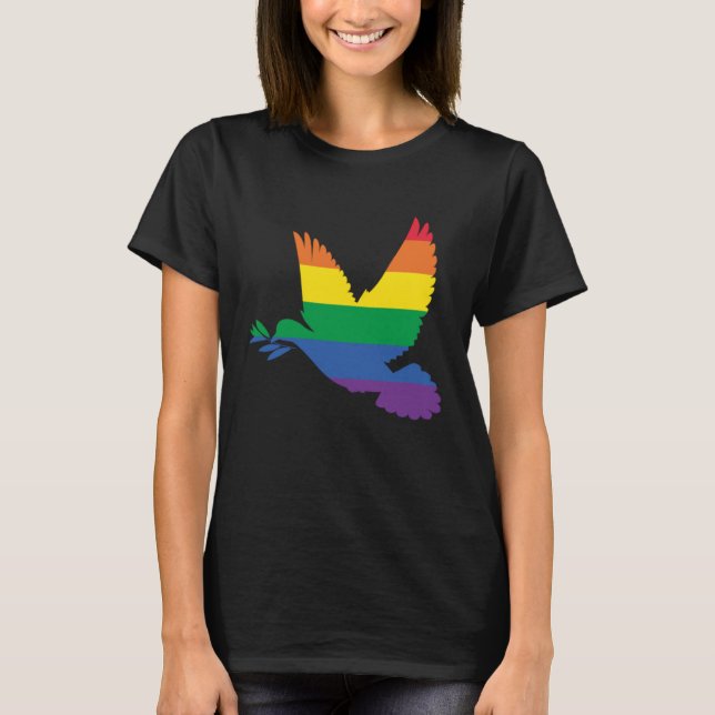 Camiseta LGBT Dove World Peace Pride Peace Dove (Anverso)