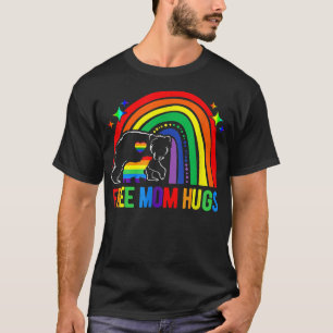 Camiseta LGBT Free Mom Hugs Bear Mama Bear Ally Rainbow Fla
