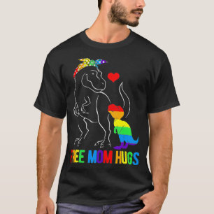 Camiseta LGBT Free Mom Hugs Dinosaur Rex Mamasaurus Ally Ra