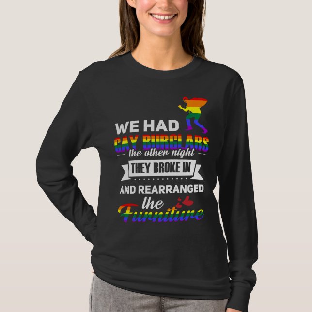 Camiseta LGBT Gay Lesbian Bisexual Pride Burglars (Anverso)