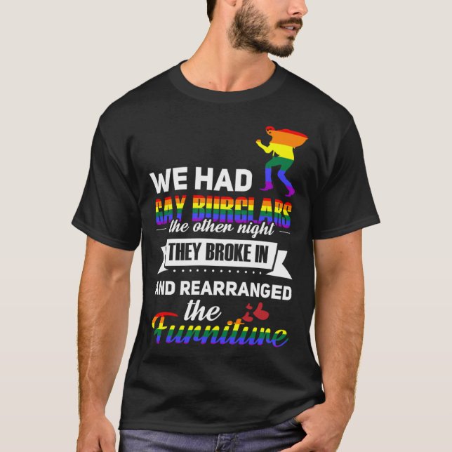 Camiseta LGBT Gay Lesbian Bisexual Pride Burglars (Anverso)