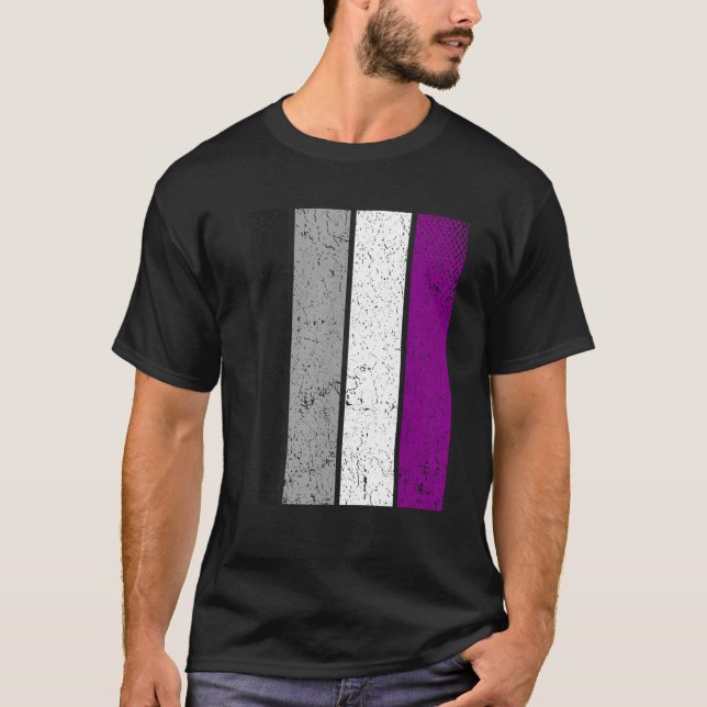 Camiseta LGBT Gay Lesbian Pride Support LGBTQ Flag Asexual (Anverso)