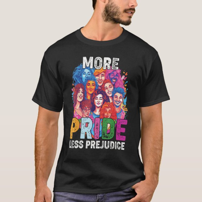 Camiseta Lgbt Gay Orgullo Ally Mes Más Orgullo Menos Por (Anverso)