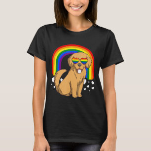 Camiseta Lgbt Golden Retriever Dog Gay Orgullo Arcoiris Lgb