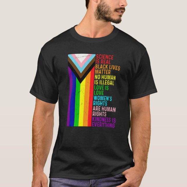 Camiseta Lgbt La Ciencia Gay Lesbiana Es Real Blm Love Is L (Anverso)