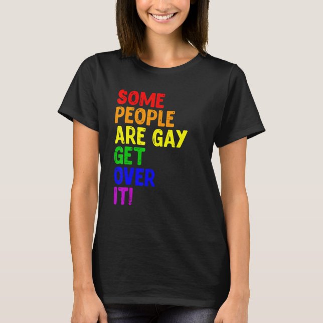 Camiseta Lgbt Lesbiana Algunas Personas Están Orgullo Gay A (Anverso)